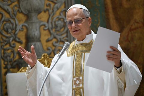 Papst Leo XIV. bei seiner Predigt am Freitag
