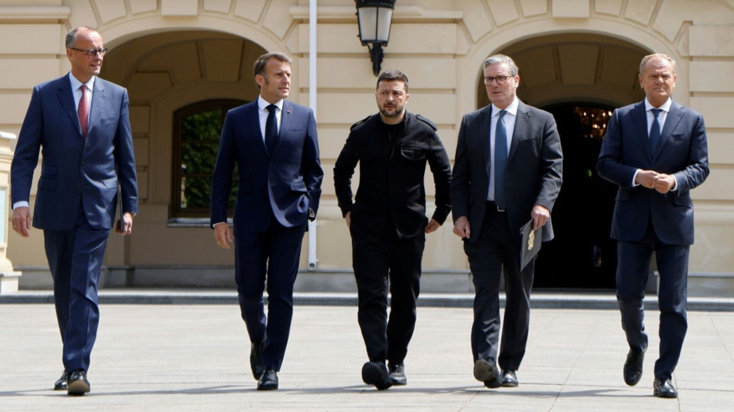 Merz, Macron, Selenskyj, Starmer und Tusk in Kiew