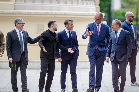 Europas mächtigste Staatschef in der Ukraine