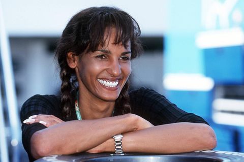 Nadja "Naddel" Abd el Farrag beim Formel-1-Rennen in Hockenheim 1999