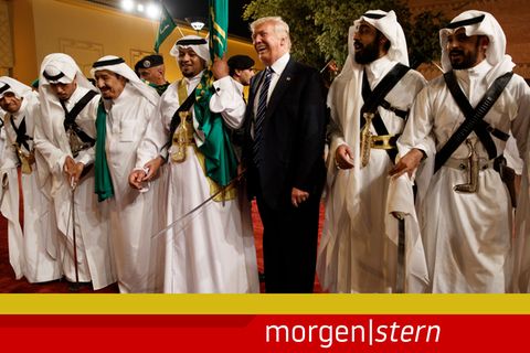 Donald Trump bei seinem ersten Amtsbesuch in Riad 2017