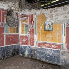Ein Raum in dem Haus in Pompeji, das für eine Familie zur Todesfalle wurde