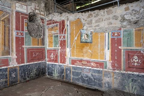 Ein Raum in dem Haus in Pompeji, das für eine Familie zur Todesfalle wurde