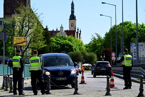 Kontrolle an deutsch-polnischer Grenze in Brandenburg