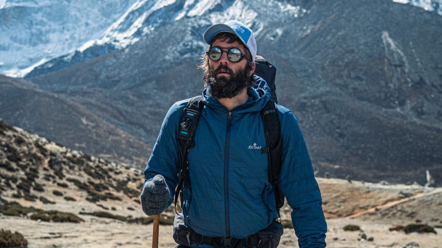 Mitch Hutchcraft bei seinem Extrem-Triathlon auf dem Weg zum Mount Everest