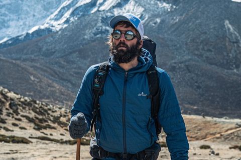 Mitch Hutchcraft bei seinem Extrem-Triathlon auf dem Weg zum Mount Everest