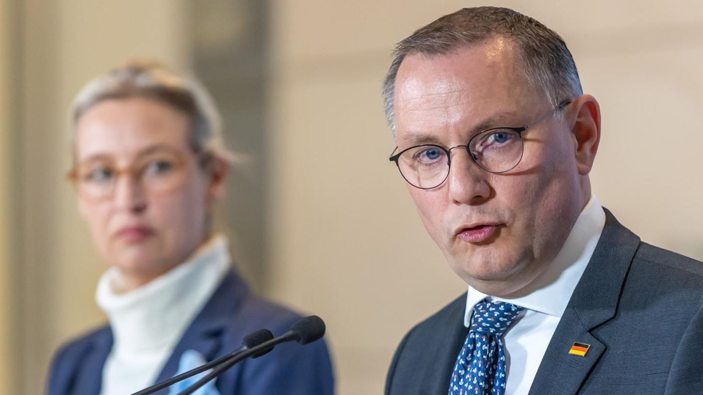 AfD Tino Chrupalla und Alice Weidel