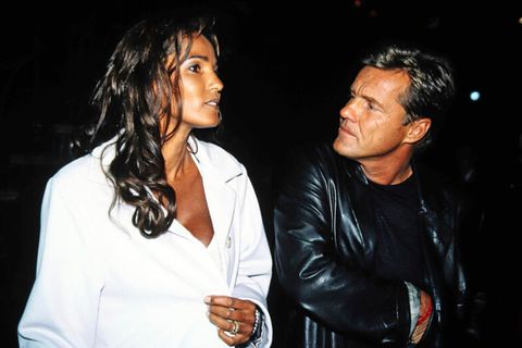 Musiker Dieter Bohlen mit Nadja Abd el Farrag, aka Naddel, zirka 1997