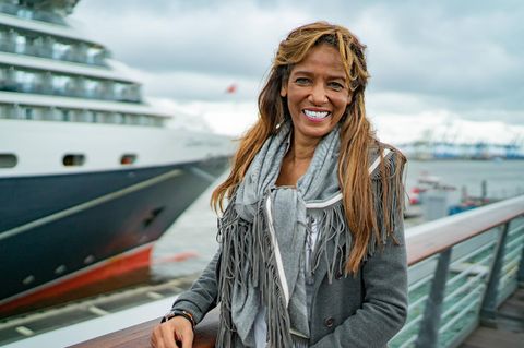 Nadja Abd el Farrag bei einem Termin in Hamburg 2019