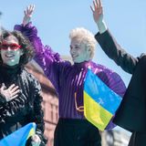 Die ukrainische Band Ziferblat winkt in die Menge