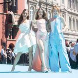 Die ESC-Band "Remember Monday" auf einem Laufsteg in Basel