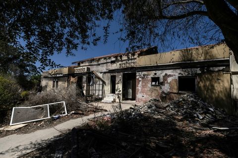 Bei dem Hamas-Angriff wurde im Kibbutz Beeri viel zerstört
