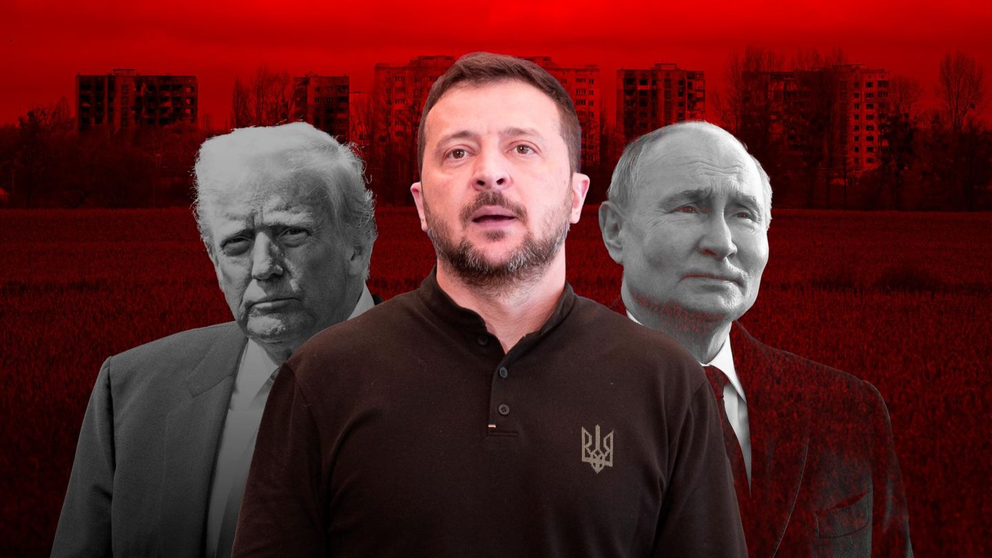 Montage mit Trump, Selenskij und Putin Montage mit Trump, Selenskij und Putin