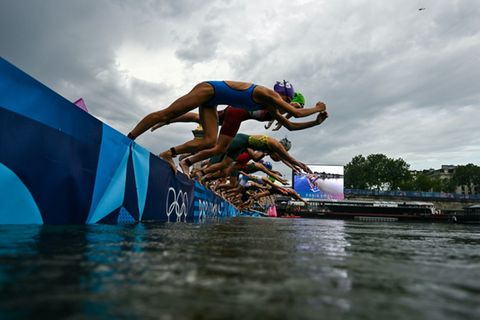 Olympischer Wettkampf in der Seine