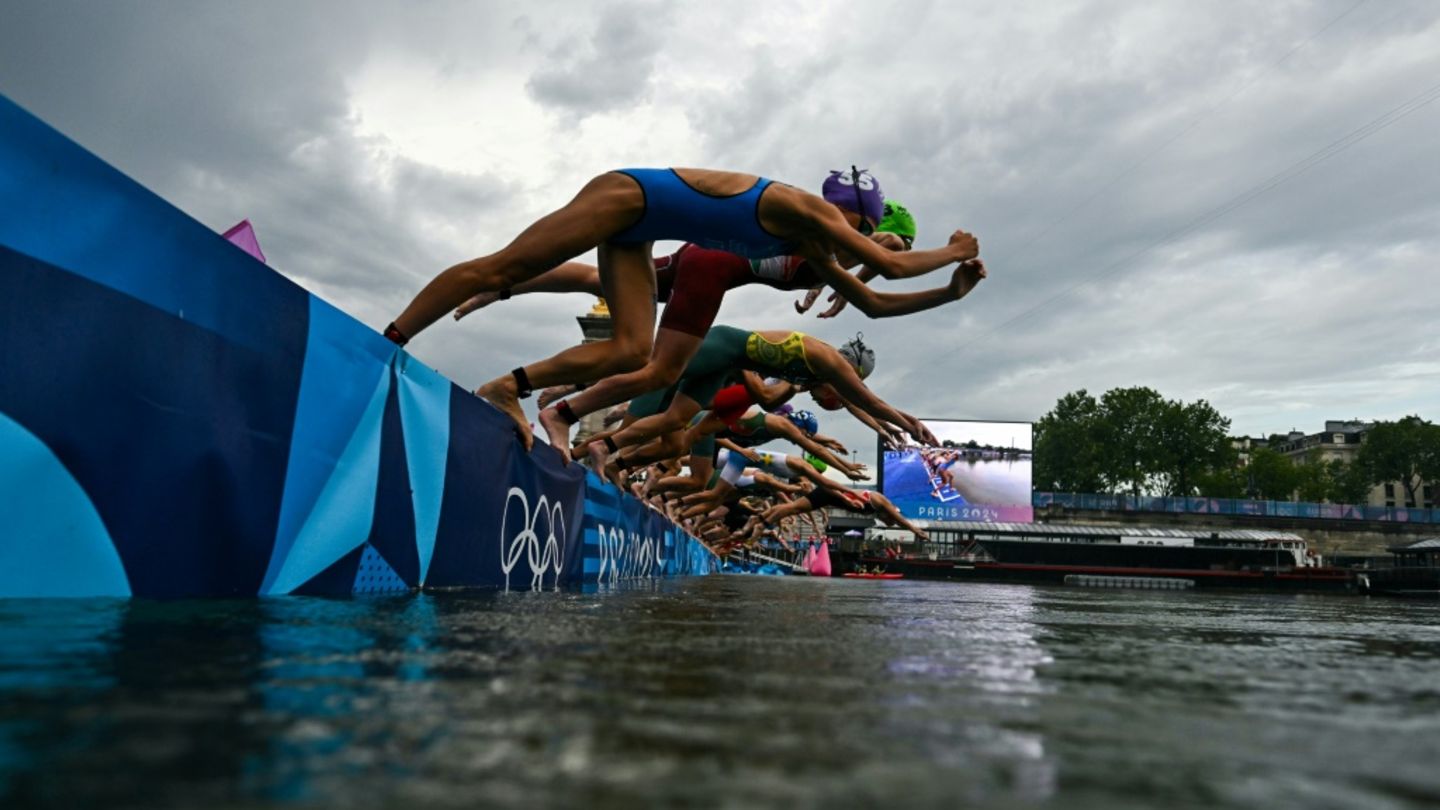 Olympischer Wettkampf in der Seine