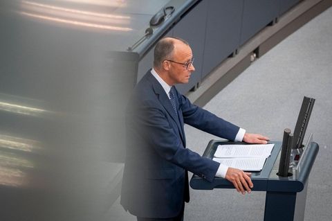 Friedrich Merz bei der Regierungserklärung im Bundestag