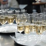 Die Getränke für den Sektempfang waren schon kalt gestellt