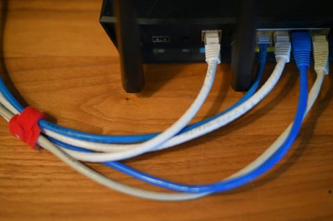 Kabel am Internet-Router