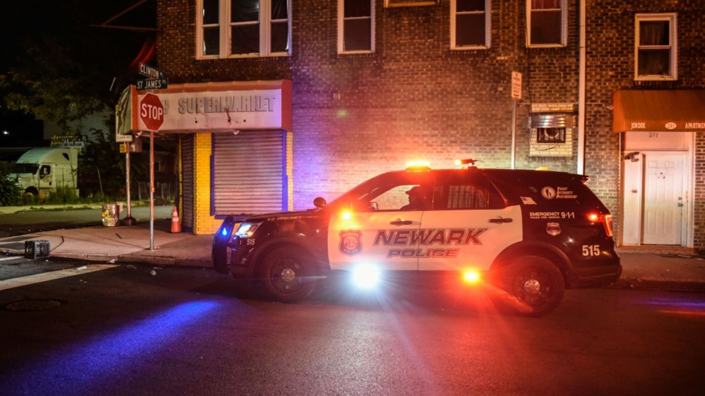 Ein Polizeiauto in New Jersey