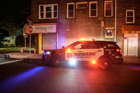 Ein Polizeiauto in New Jersey