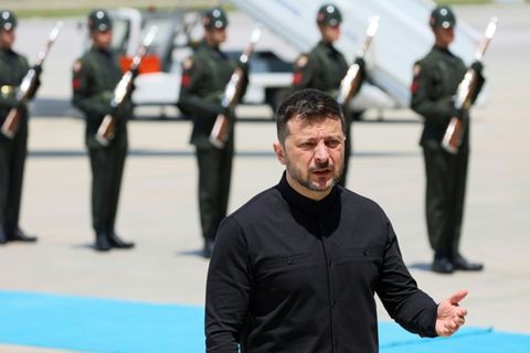 Selenskyj nach seiner Ankunft in Ankara