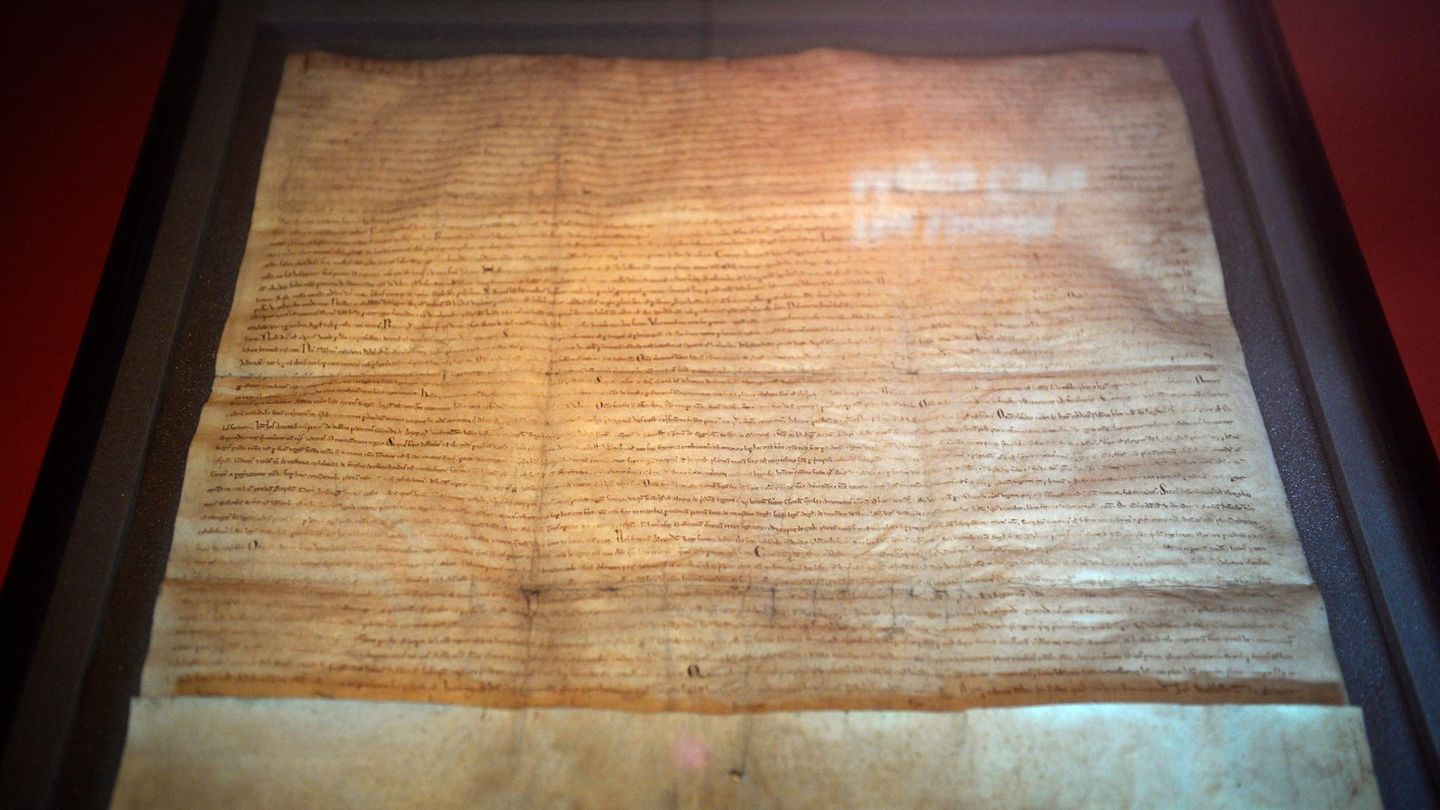 Eine Kopie der Magna Carta – hier in der British Library in London
