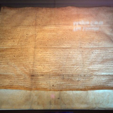 A copy of the Magna Carta - here in the British Library in London