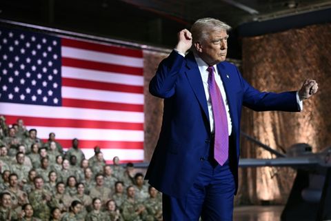 US-Präsident Trump auf dem Stützpunkt al-Udeid in Katar