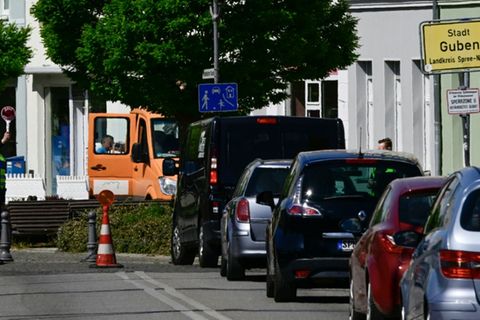 Grenzkontrollen in Guben