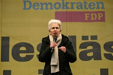 FDP-Präsidiumsmitglied Marie-Agnes Strack-Zimmermann im Februar 2025 in Düsseldorf