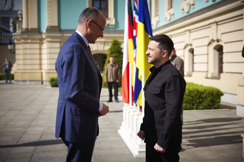 Friedrich Merz und Wolodymyr Selenskyj in Kiew
