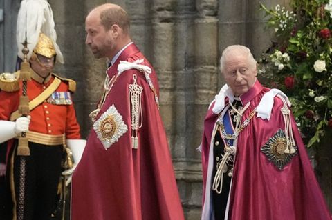 Prinz William und König Charles bei dem Gottesdienst in der Westminster Abbey