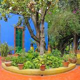 Frida-Kahlo-Museum, auch Casa Azul,  im kolonialen, historischer Stadtteil Coyoacan, Mexiko-Stadt
