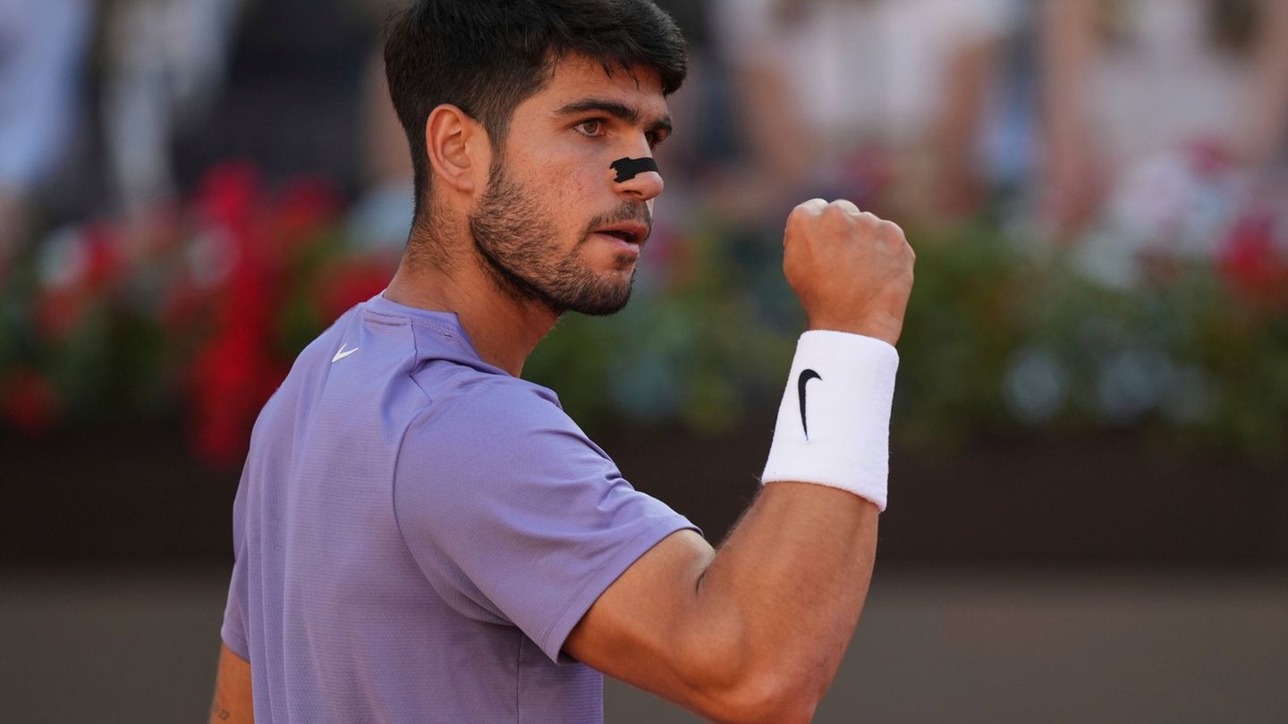 Final at the Masters: Tennis spectacle in Rome: Alcaraz stops Sinner