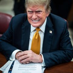 Sitzt auch schon mal vor Gericht: US-Präsident Donald Trump beim Schweigegeld-Prozess um Pornodarstellerin Stormy Daniels