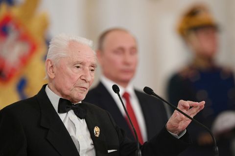 Der russische Choreograf Juri Grigorowitsch im Kreml im Jahr 2017
