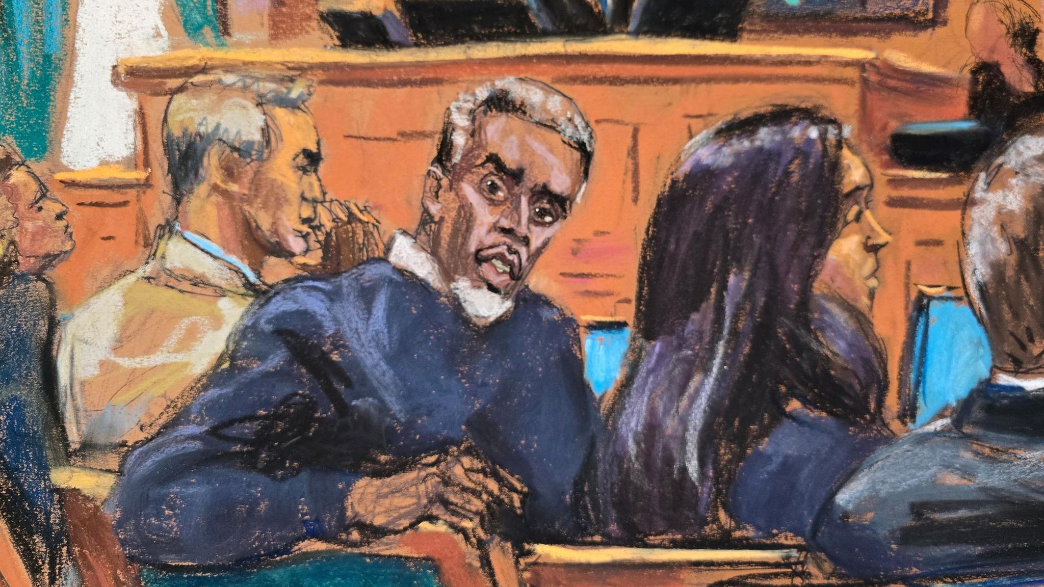 P. Diddy Gerichtszeichnung