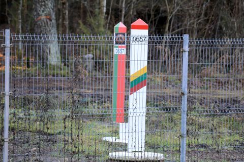 Grenzzaun zwischen Belarus und Litauen