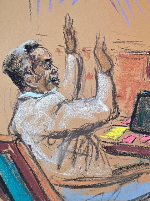 P. Diddy: Skizze während des Prozesses