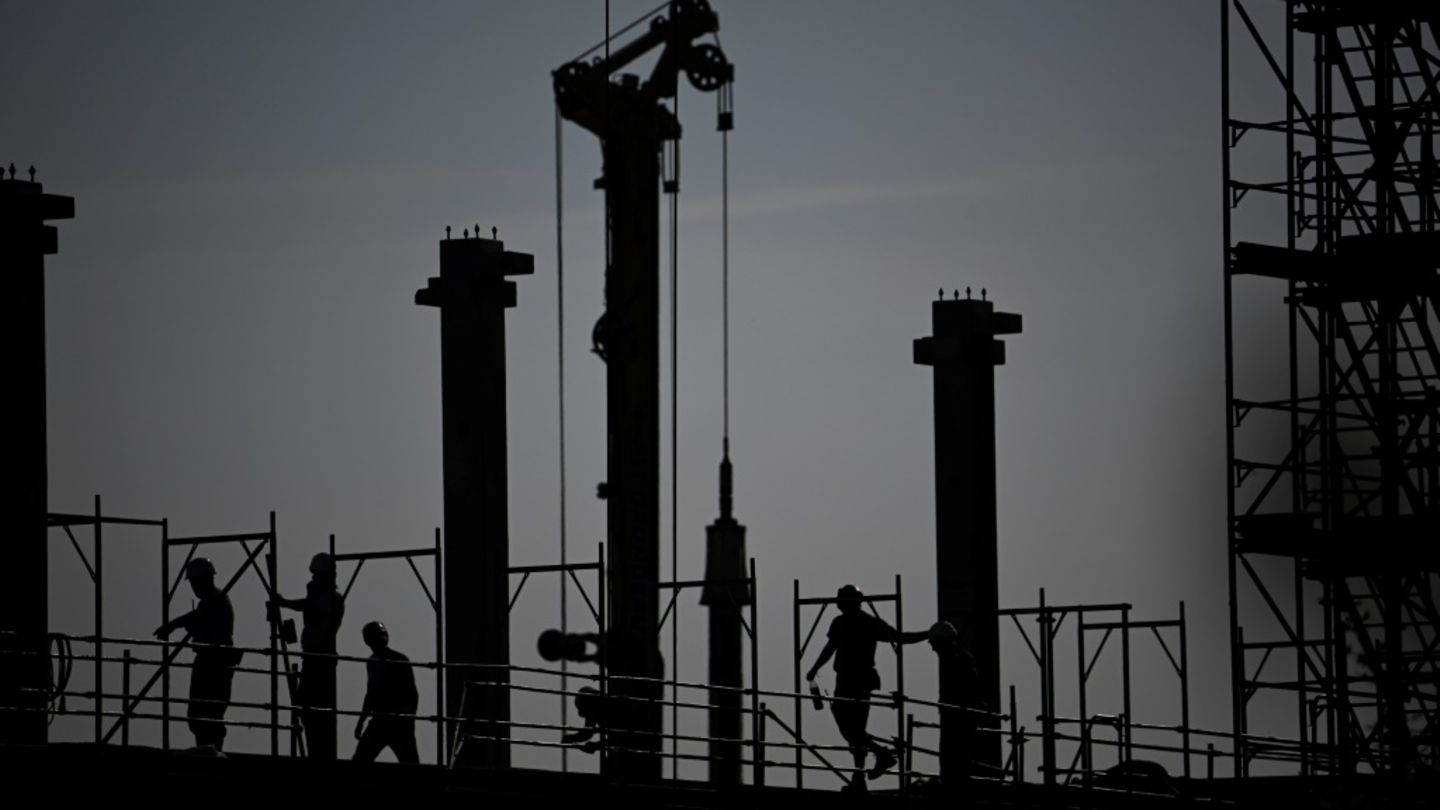 Arbeiter auf Baustelle