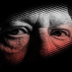 Montage zeigt Augen eines Mannes in Großaufnahme