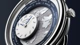 GMT-Worldtimer-Uhr in Blau von Hermès