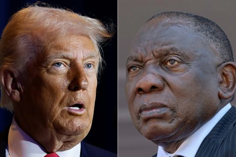 Trump und Südafrikas Präsident Ramaphosa (re.)