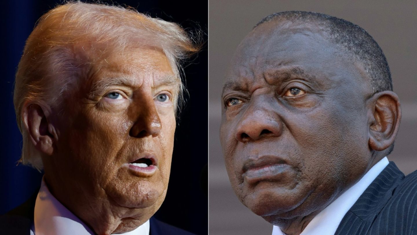 Trump und Südafrikas Präsident Ramaphosa (re.)