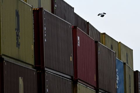 Container mit Waren in Frankfurt am Main
