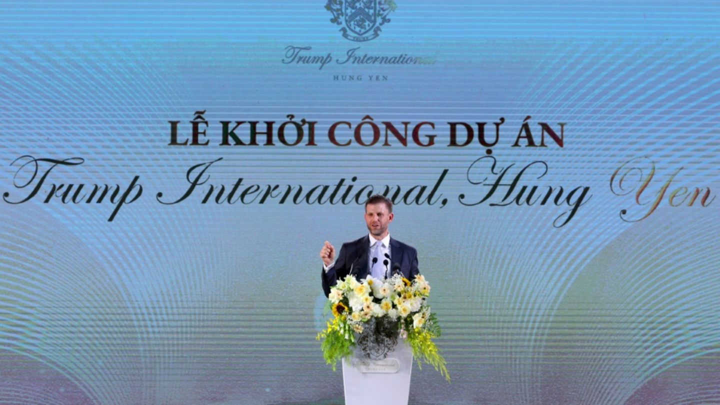 Präsidentensohn Eric bei einer Rede in Vietnam