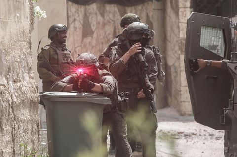 Israelische Soldaten bei einer Militäroperation im Norden des besetzten Westjordanlandes