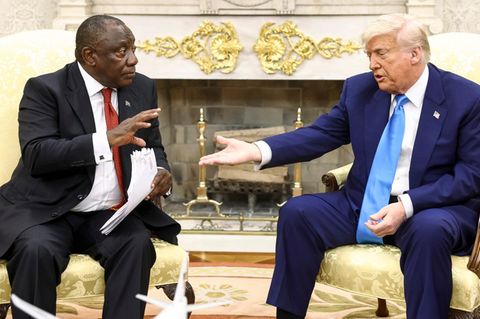 US-Präsident Donald Trump und sein südafrikanischer Amtskollege Cyril Ramaphosa im Oval Office