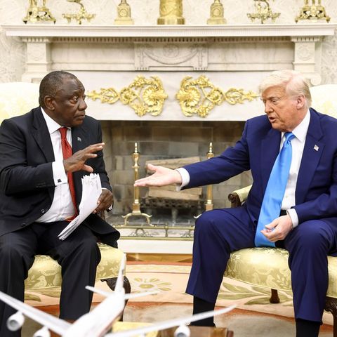 US-Präsident Donald Trump und sein südafrikanischer Amtskollege Cyril Ramaphosa im Oval Office