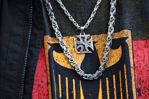 Rechtsextremist bei Demonstration in Berlin